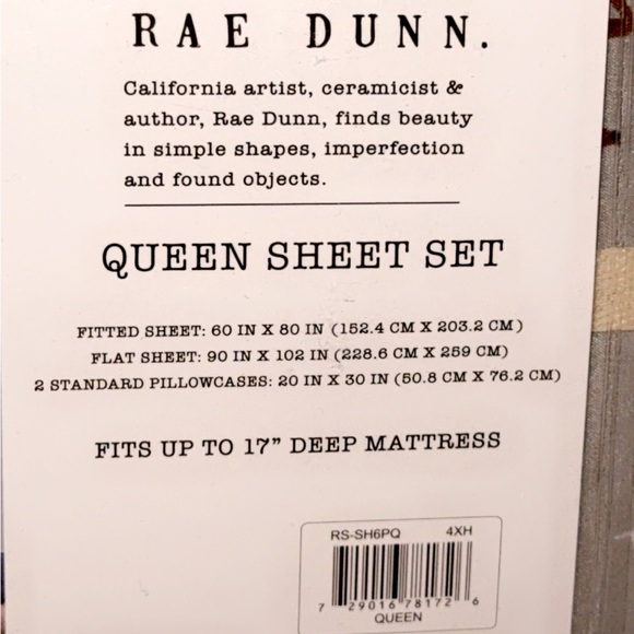NWT Rae Dunn Christmas Holiday Seasonal Queen Sheet Set ~ SANTA/BELIEVE/Gray - Picture 2 of 6